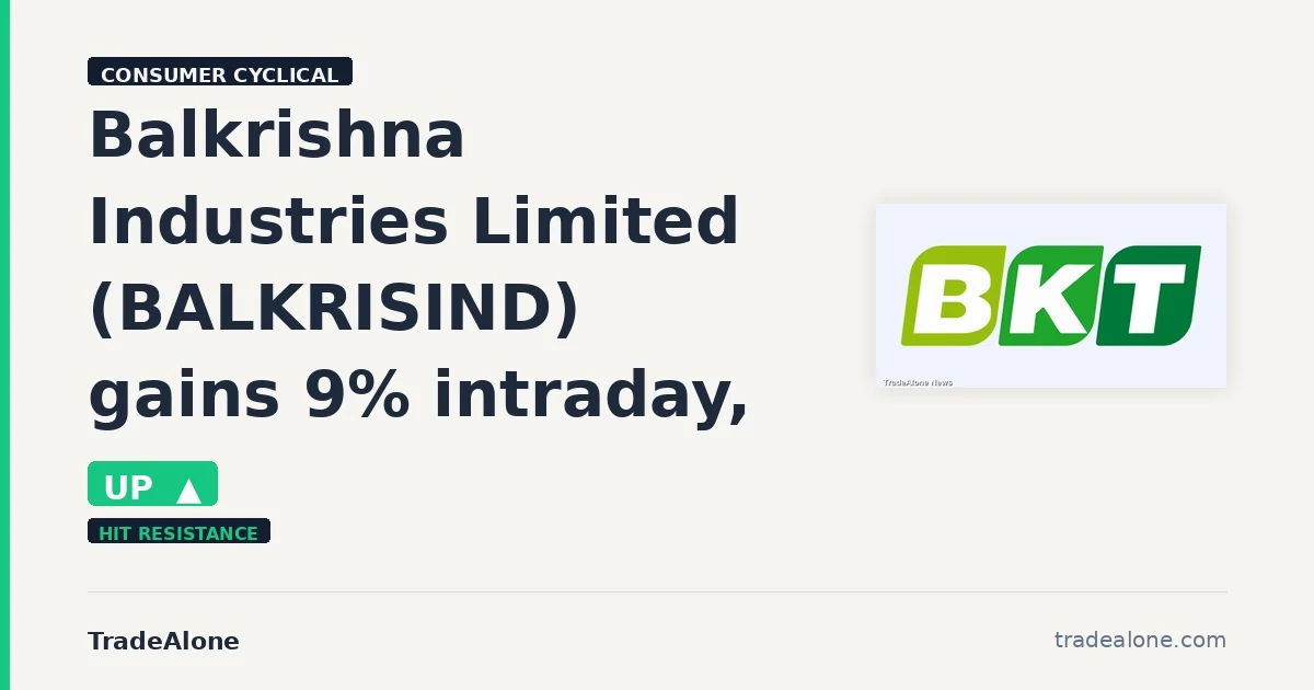 Balkrishna Industries Limited BALKRISIND tests resistance