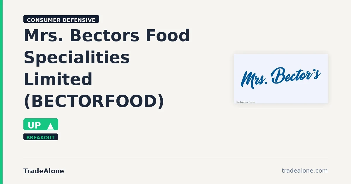 Mrs. Bectors Food Specialities Limited BECTORFOOD breakout