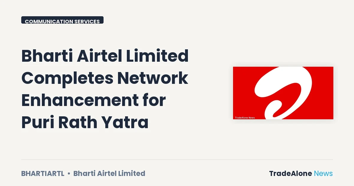Bharti Airtel Limited Bhartiartl Puri Rath Yatra