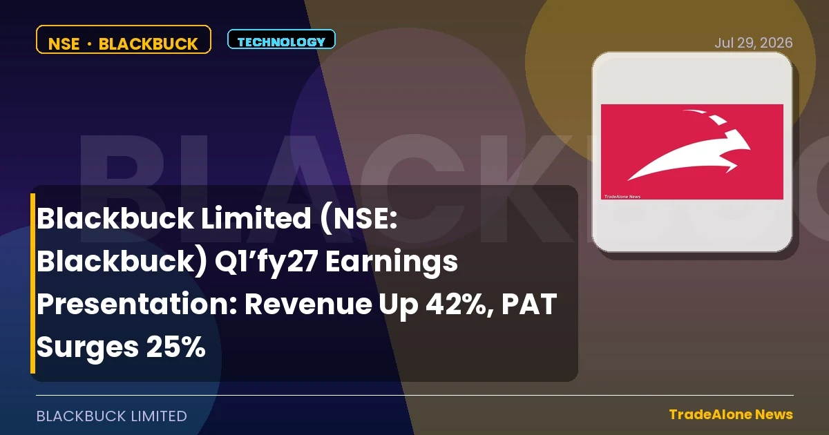 Blackbuck Limited NSE: Blackbuck Q1 FY27 Results