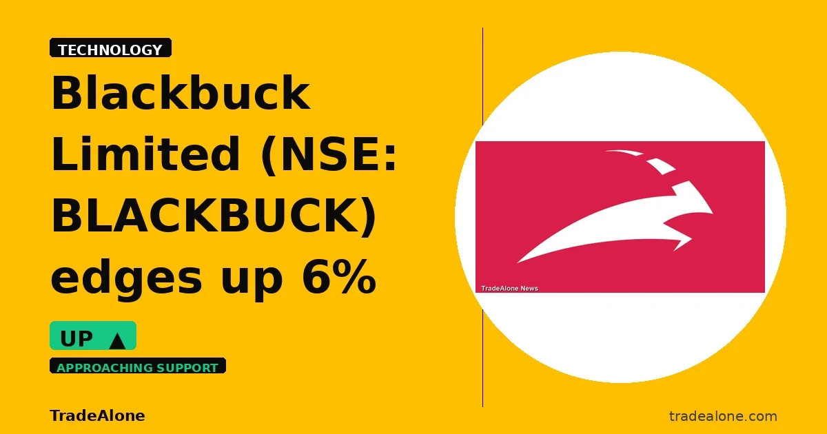 Blackbuck Limited NSE BLACKBUCK edges up 6% intraday