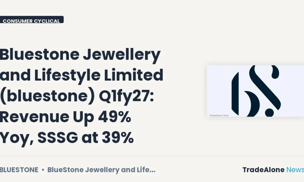 Bluestone Jewellery and Lifestyle Limited Bluestone Q1fy27
