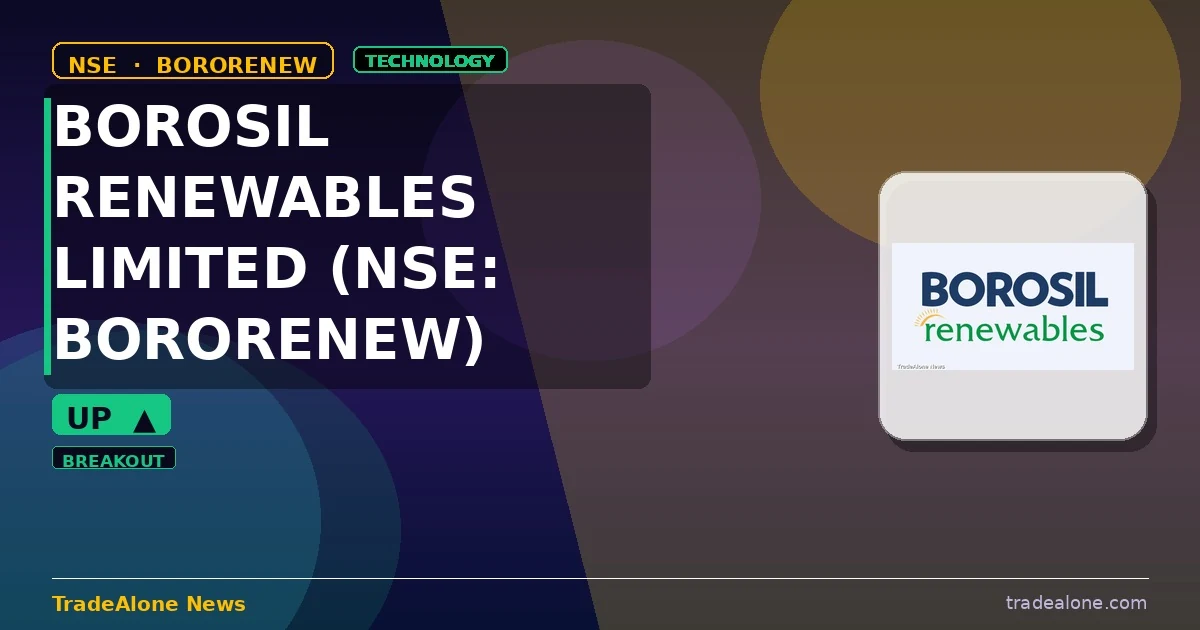 BOROSIL RENEWABLES LIMITED NSE: BORORENEW breaks out