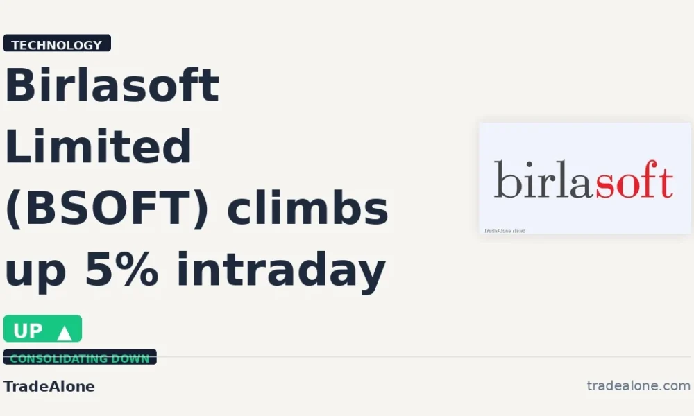 Birlasoft Limited BSOFT climbs up 5% intraday