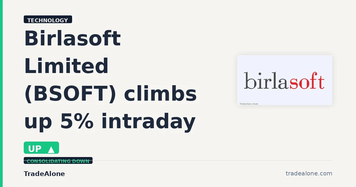 Birlasoft Limited BSOFT climbs up 5% intraday