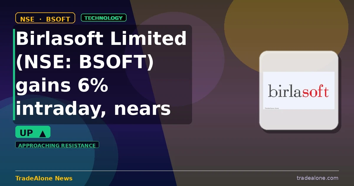 Birlasoft Limited NSE BSOFT gains 6% intraday