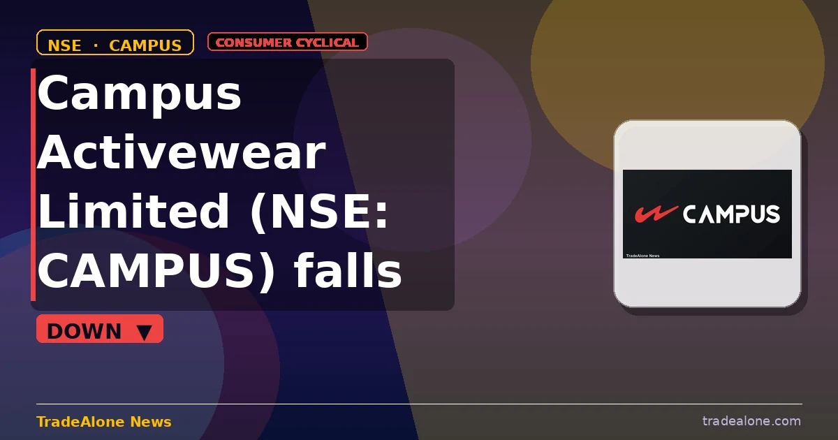 Campus Activewear Limited NSE: CAMPUS falls 5% intraday