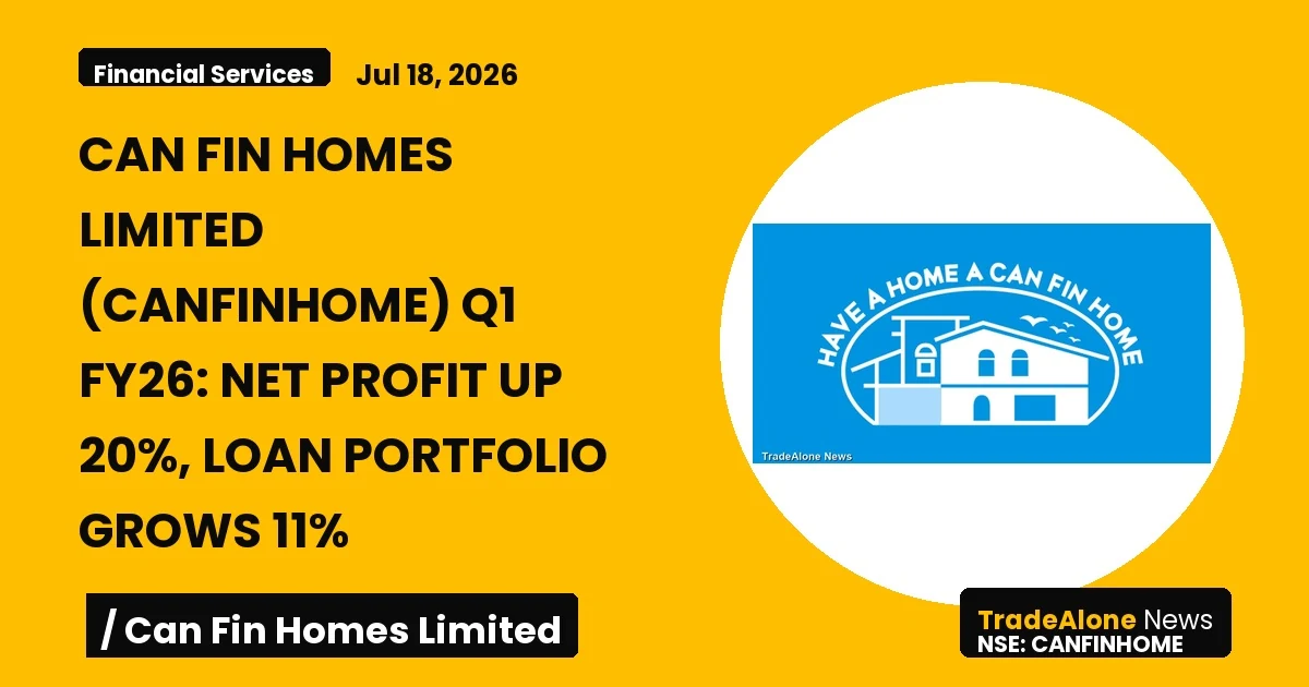 Can Fin Homes Limited Canfinhome Q1 FY26 Results
