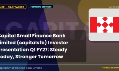 Capital Small Finance Bank Limited Capitalsfb Investor Presentation Q1 FY27