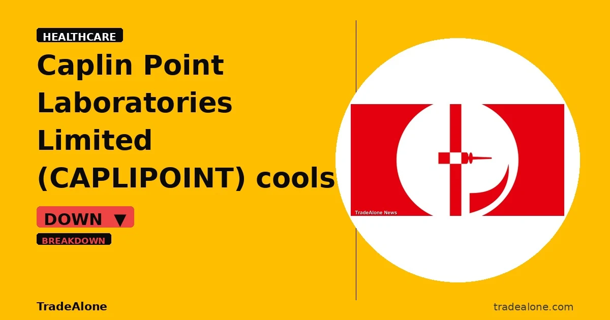 Caplin Point Laboratories Limited CAPLIPOINT stock down 5%