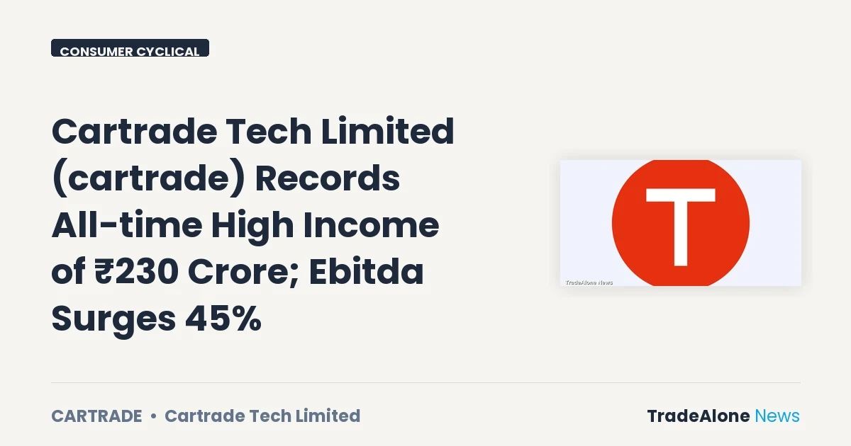Cartrade Tech Limited Cartrade Q1fy27 Results