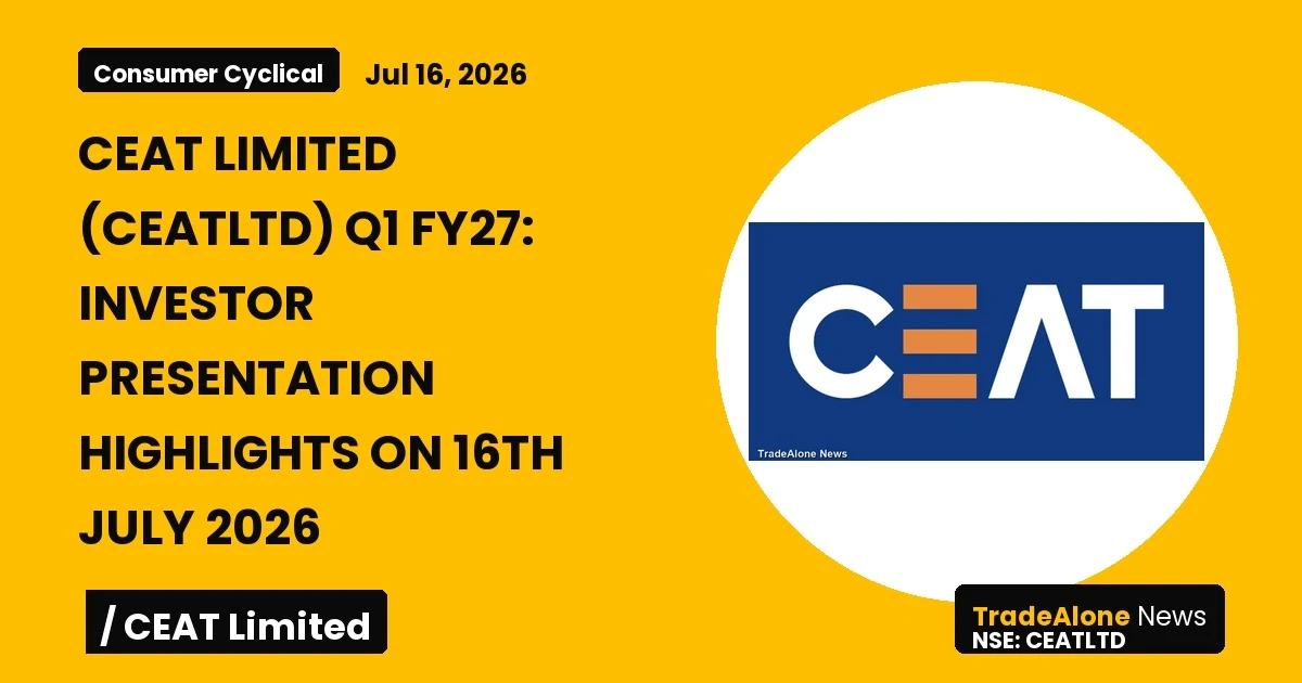 Ceat Limited Ceatltd Q1 FY27 Results