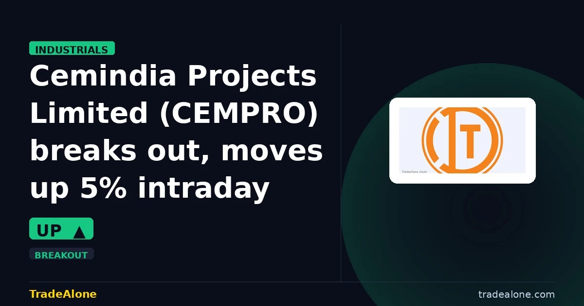 Cemindia Projects Limited CEMPRO breaks out
