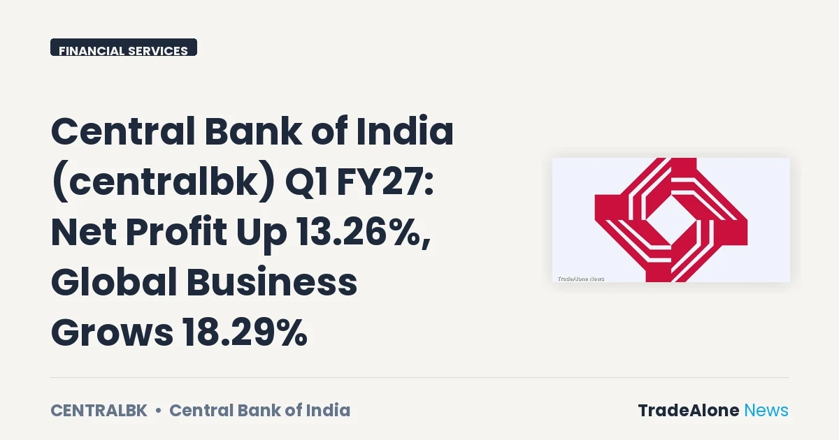 Central Bank of India Centralbk Q1 FY27 Results
