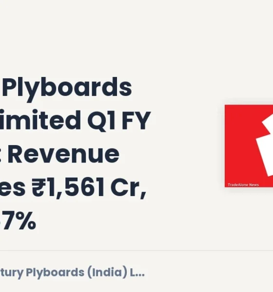 Century Plyboards (india) Limited Q1 Fy26-27 Results