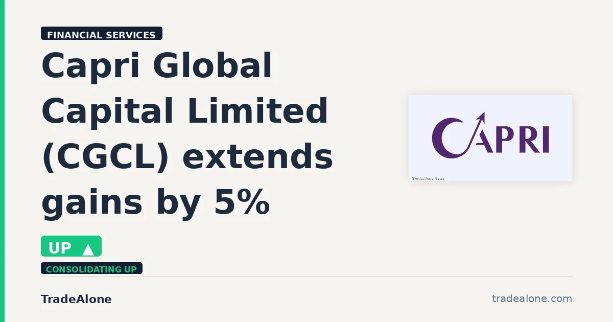 Capri Global Capital Limited CGCL extends gains