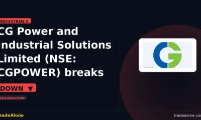 CG Power and Industrial Solutions Limited NSE: CGPOWER breaks below support