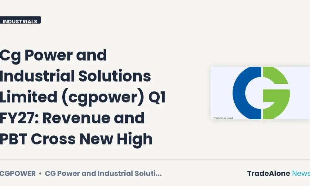 Cg Power and Industrial Solutions Limited Q1 FY27 Results