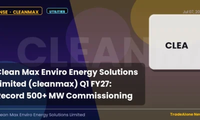Clean Max Enviro Energy Solutions Limited Cleanmax Q1 FY27 500 MW