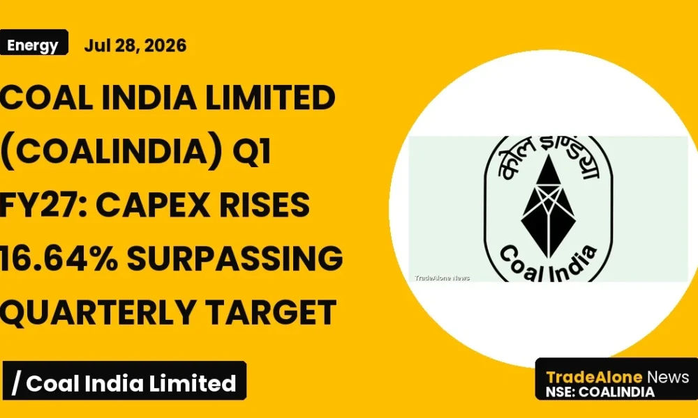 Coal India Limited Coalindia Q1 FY27 Capex