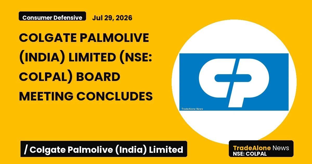 Colgate Palmolive (india) Limited (NSE: Colpal) June 2026 Quarter