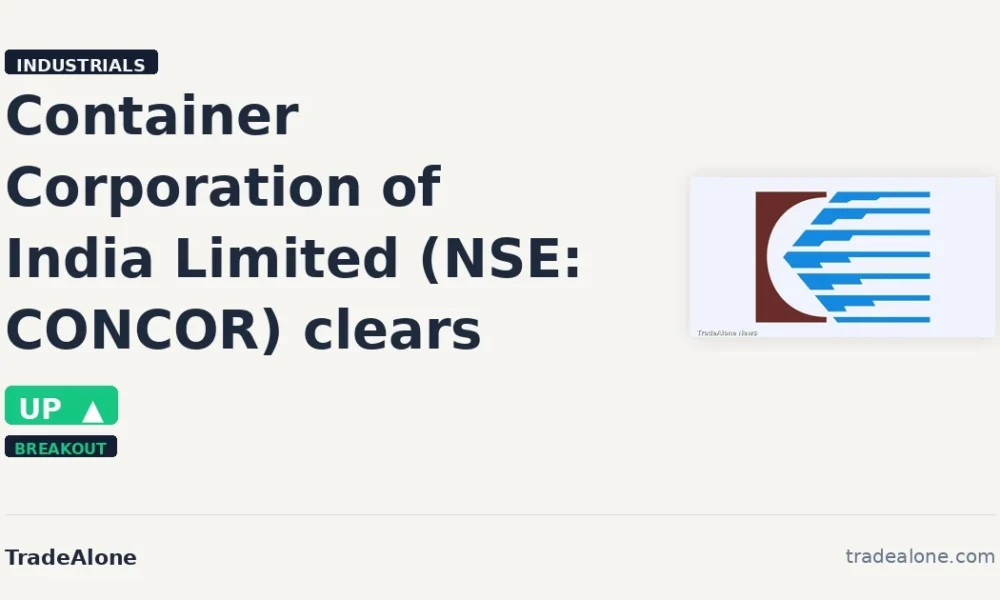 Container Corporation of India Limited CONCOR clears resistance