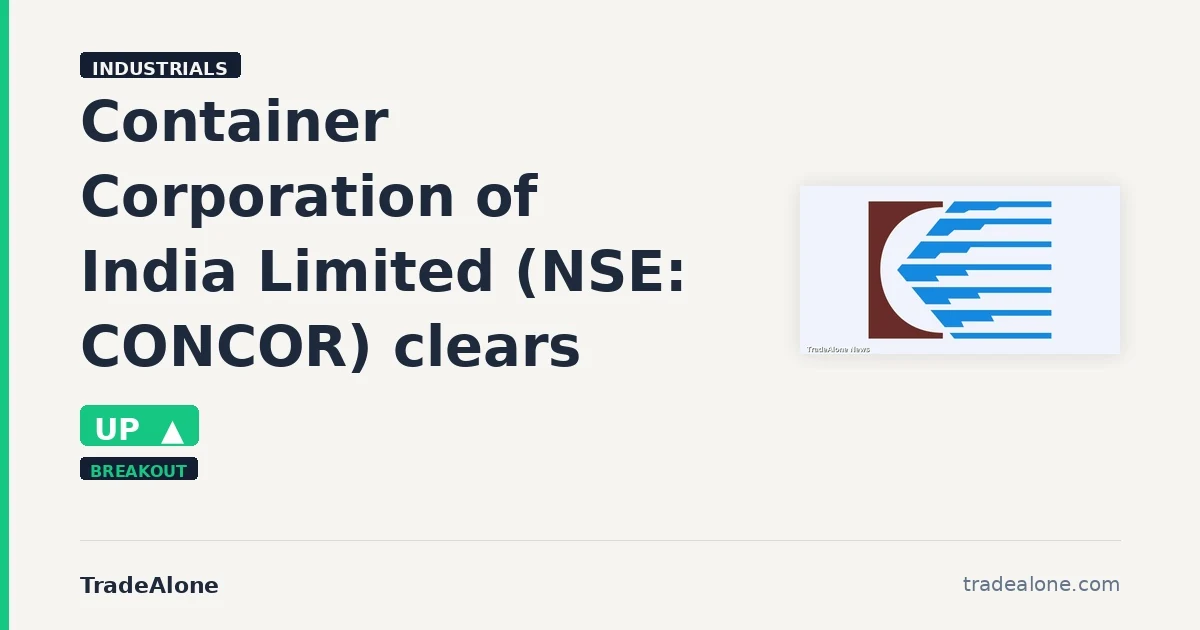 Container Corporation of India Limited CONCOR clears resistance