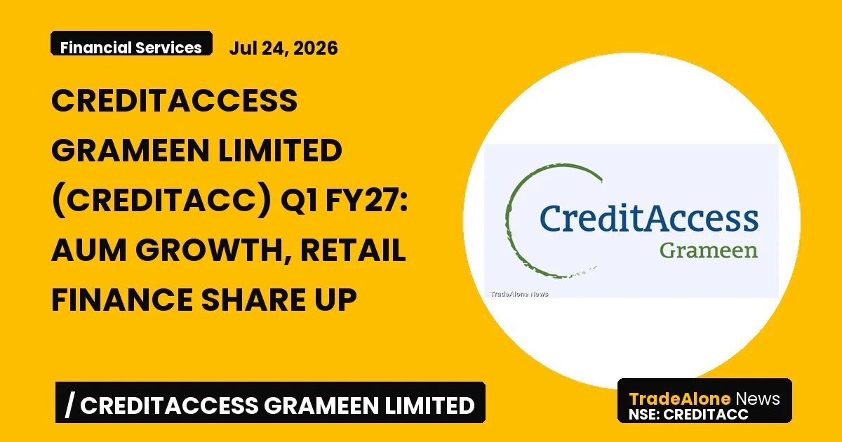 Creditaccess Grameen Limited Creditacc Q1 FY27 AUM Growth