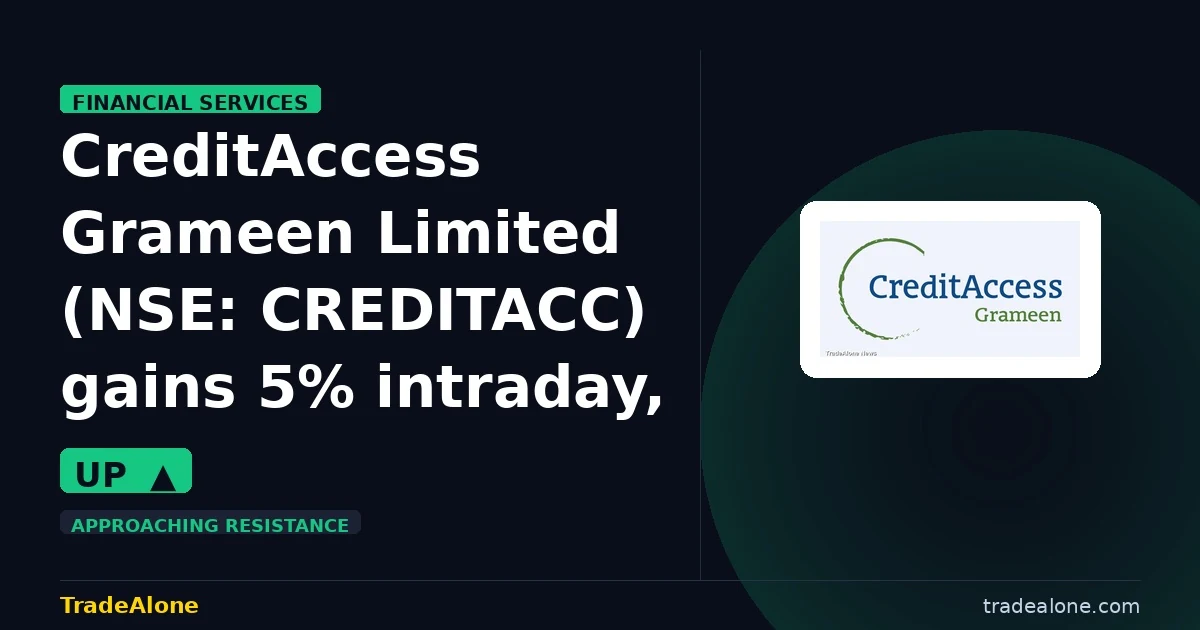 CreditAccess Grameen Limited NSE: CREDITACC gains 5% intraday