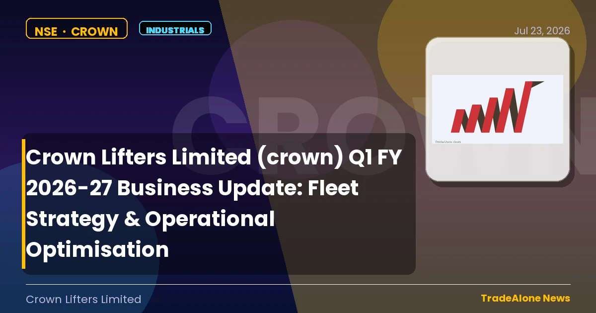 Crown Lifters Limited CROWN Q1 FY 2026-27 Business Update
