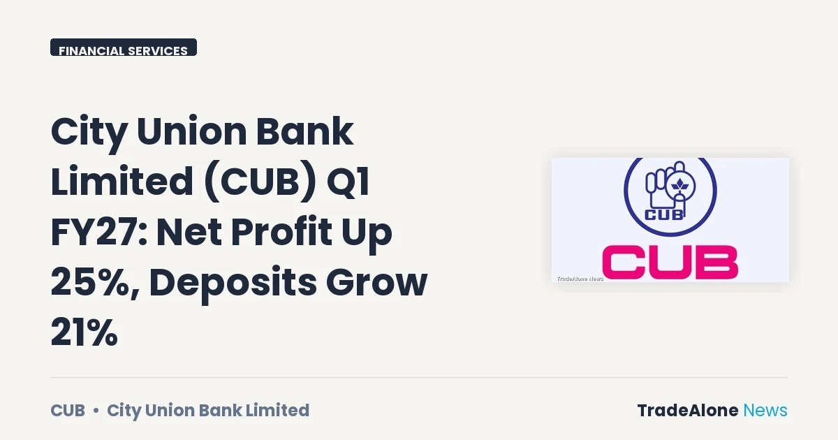 City Union Bank Limited (CUB) Q1 FY27 Results
