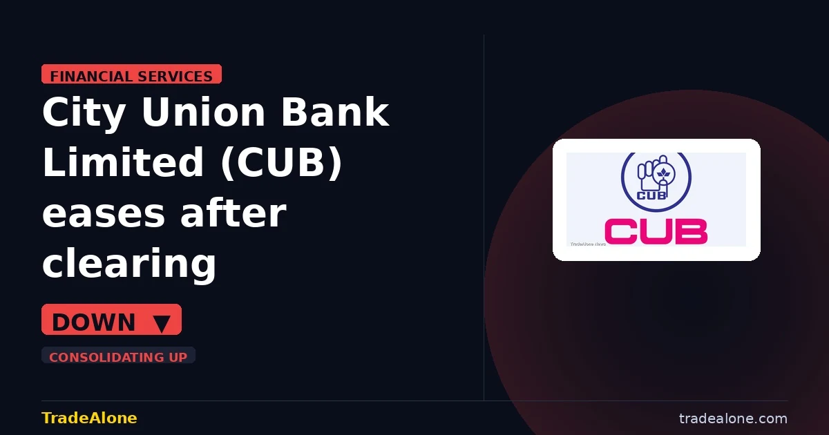 City Union Bank Limited CUB retraces post-breakout gains
