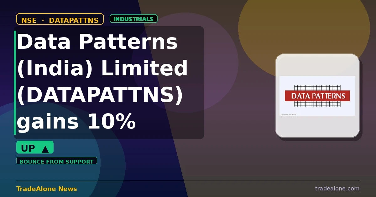 Data Patterns (India) Limited DATAPATTNS gains 10% intraday