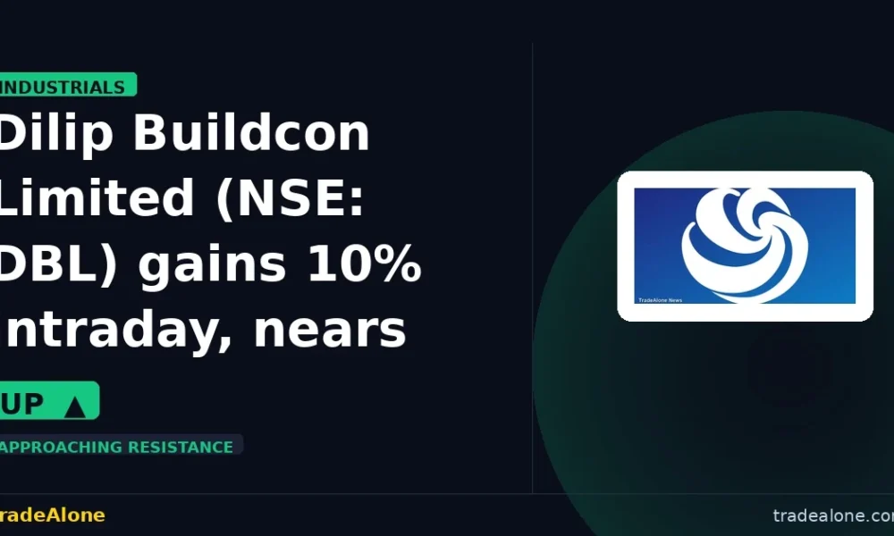 Dilip Buildcon Limited DBL gains 10% intraday