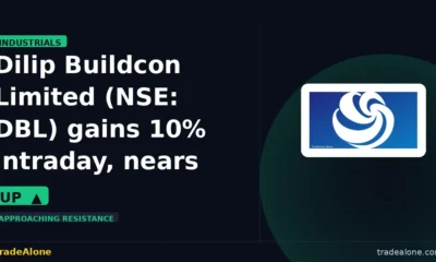 Dilip Buildcon Limited DBL gains 10% intraday