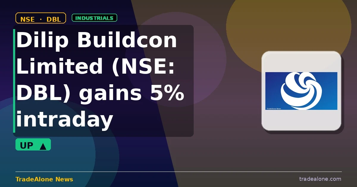 Dilip Buildcon Limited DBL gains 5% intraday