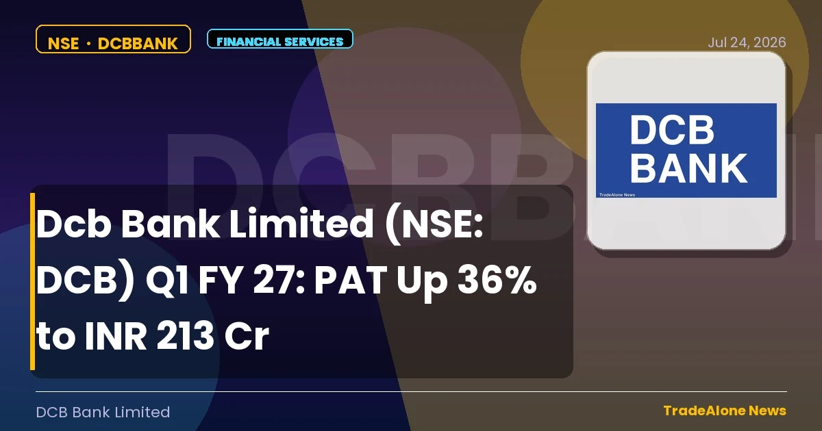 Dcb Bank Limited (NSE: DCB) Q1 FY 27 Results