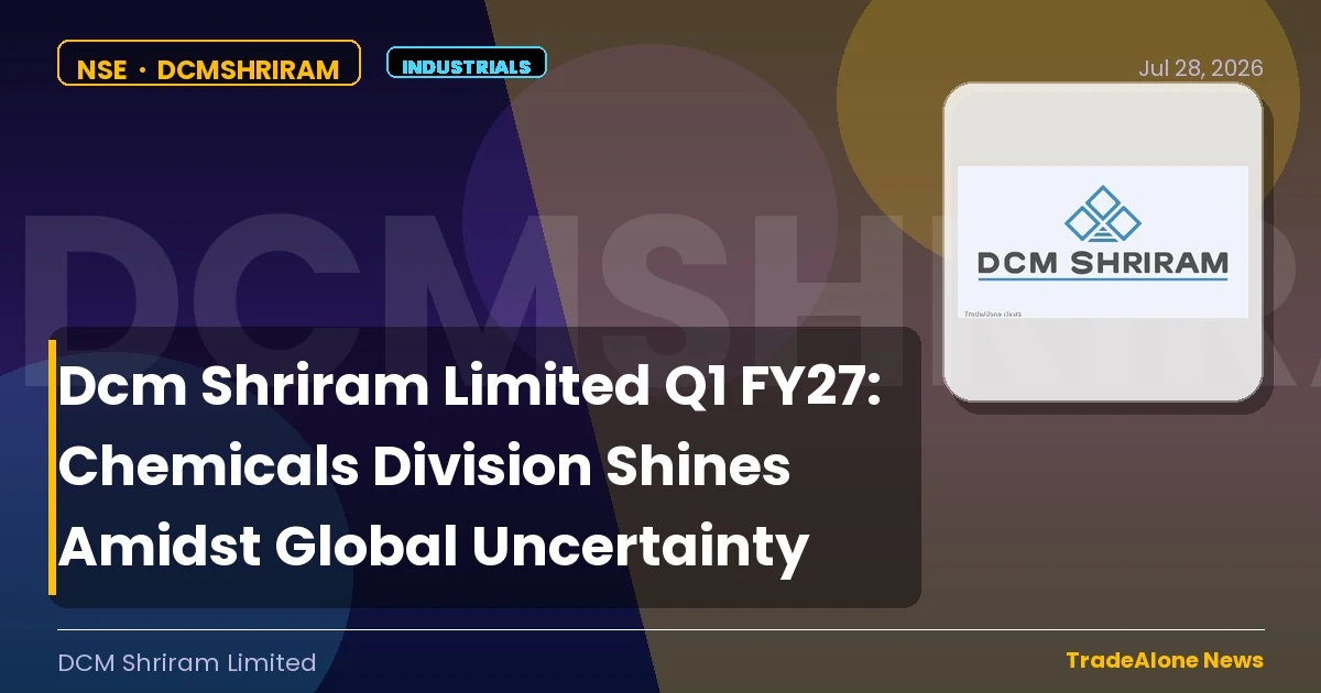 Dcm Shriram Limited Q1 FY27 Chemicals Division