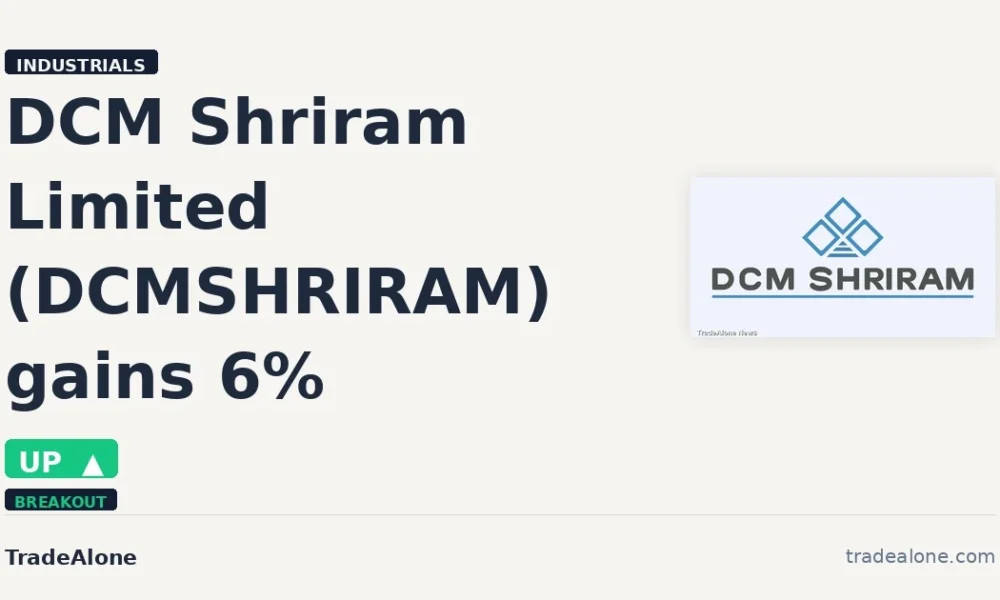DCM Shriram Limited DCMSHRIRAM gains 6% intraday