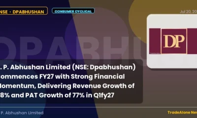 D. P. Abhushan Limited NSE Dpabhushan Q1fy27 Results
