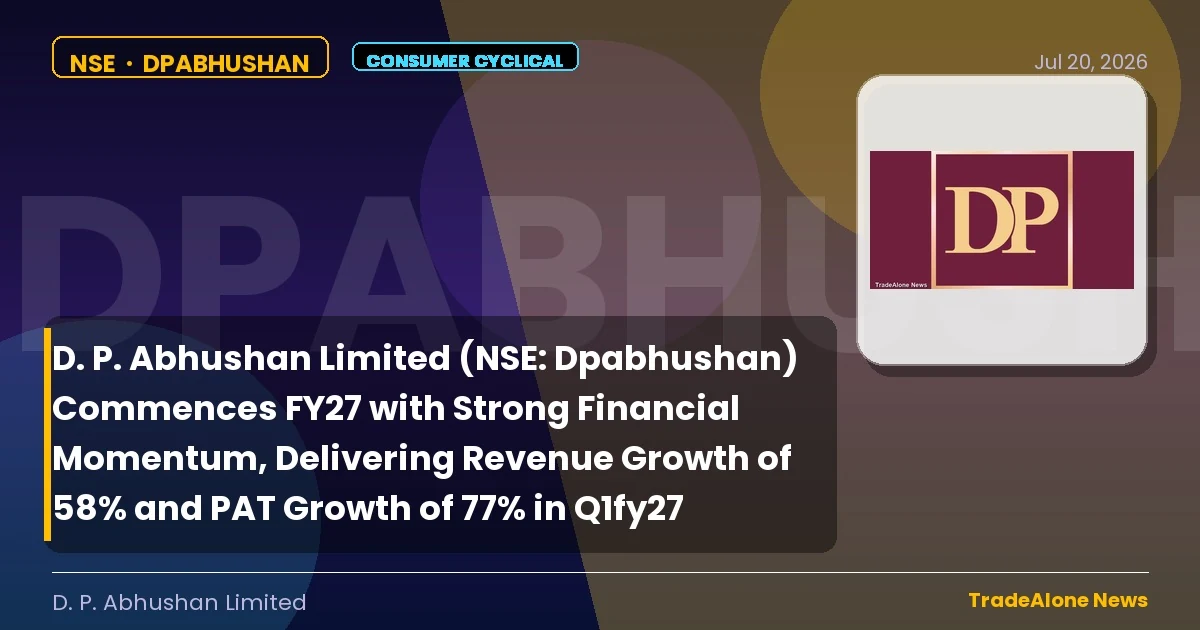 D. P. Abhushan Limited NSE Dpabhushan Q1fy27 Results