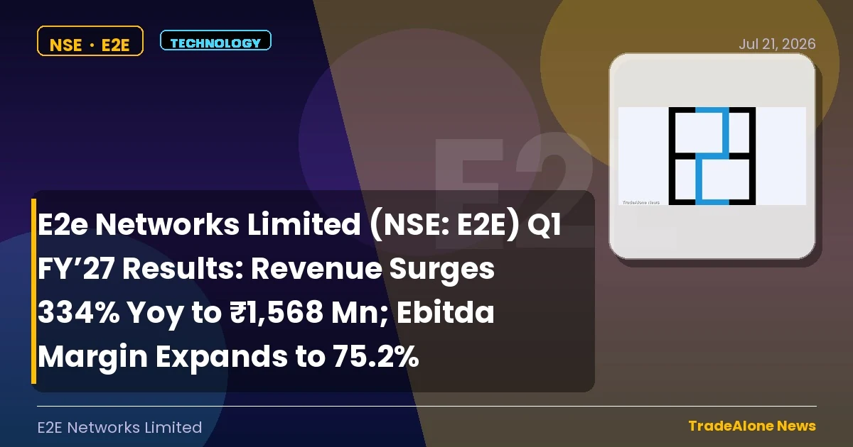 E2e Networks Limited NSE Q1 FY27 Results