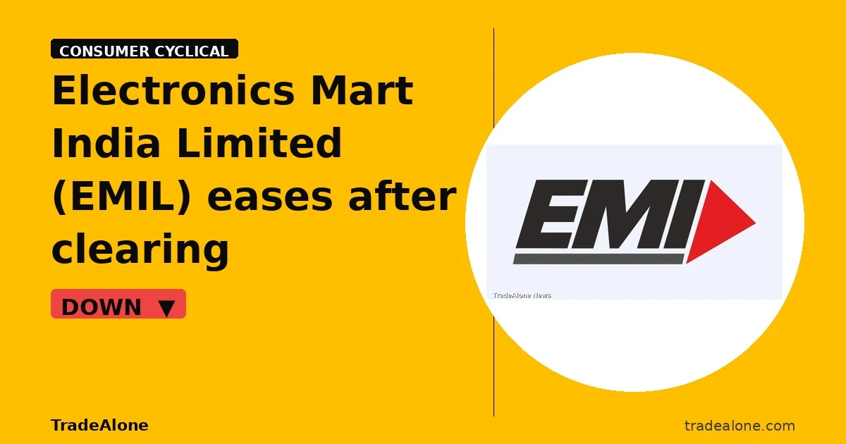 Electronics Mart India Limited EMIL pulls back from breakout highs