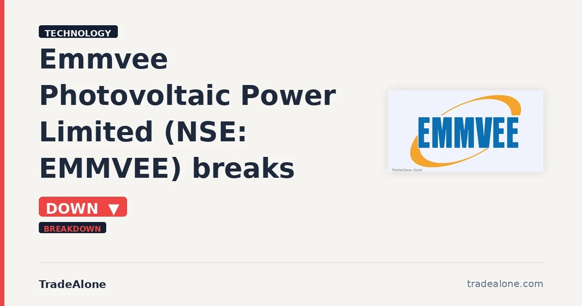 Emmvee Photovoltaic Power Limited EMMVEE breaks below support
