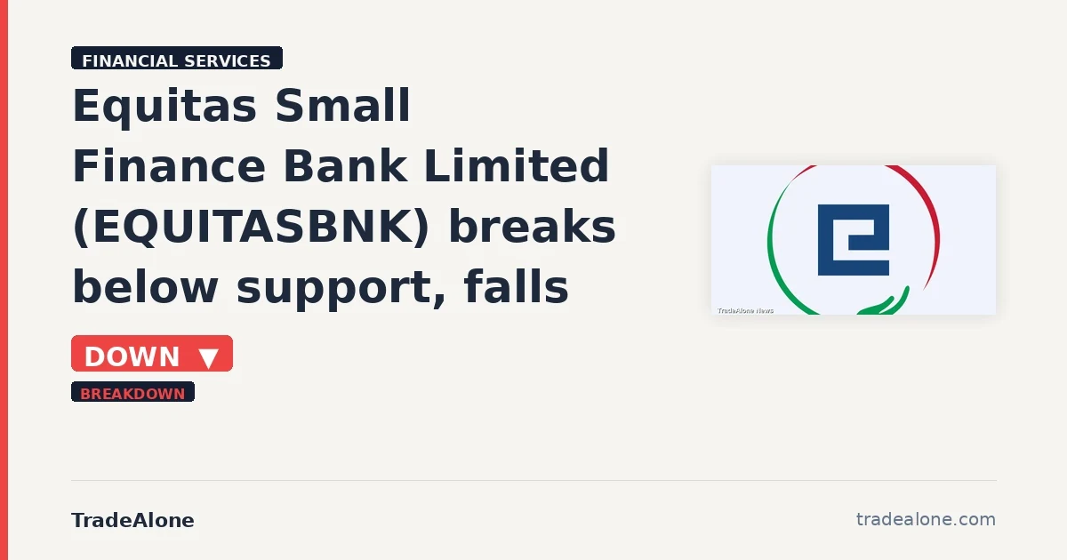 Equitas Small Finance Bank Limited EQUITASBNK breaks below support