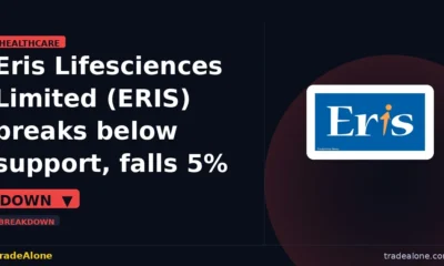 Eris Lifesciences Limited ERIS breaks below support