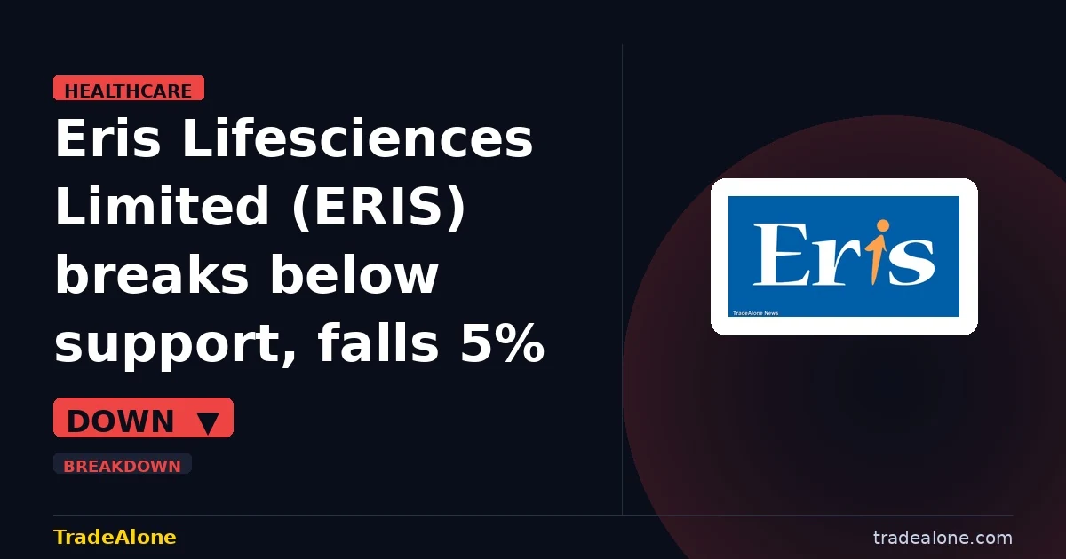 Eris Lifesciences Limited ERIS breaks below support