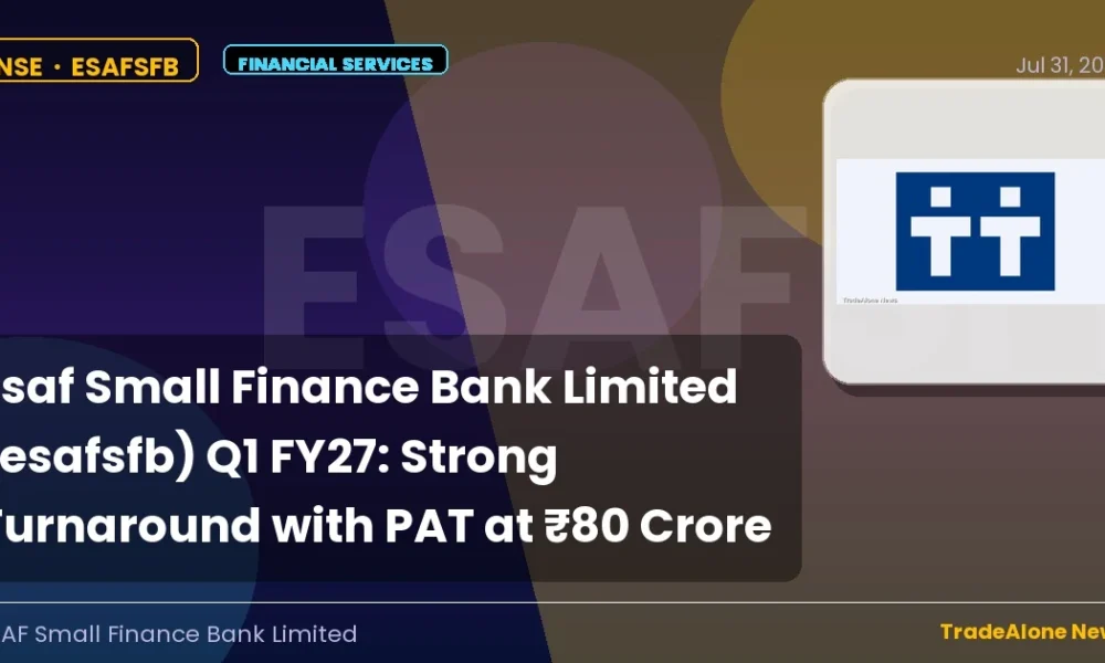 Esaf Small Finance Bank Limited Esafsfb Q1 FY27 Results
