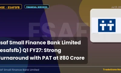 Esaf Small Finance Bank Limited Esafsfb Q1 FY27 Results