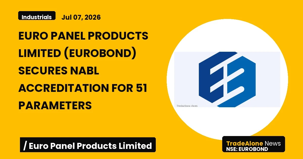 Euro Panel Products Limited Eurobond NABL Accreditation